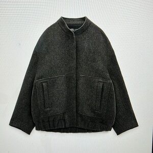Oversized wool bomber jacket, anthracite M-L, never worn
